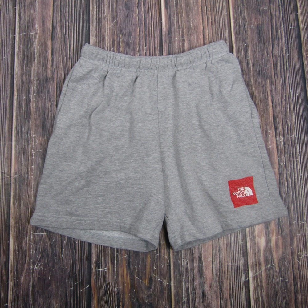 The North Face Shorts Mens Small Gray Sweat Lounge Knit Elastic Waist 8 Inch